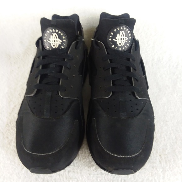 Nike Men's Air Huarache Run Running Sneakers "All Black" Sz 13 Shoes 318429 003 - Picture 7 of 14